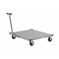 Little Giant Pallet Dolly, T-Handle, 3600 lbs., 48" x 48" Solid Deck, Load Retainer PDST48486PHLR